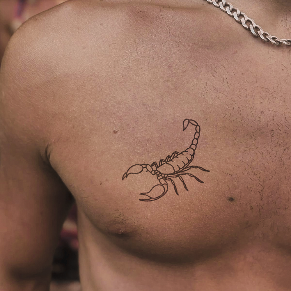 Tatuaje Escorpion silueta