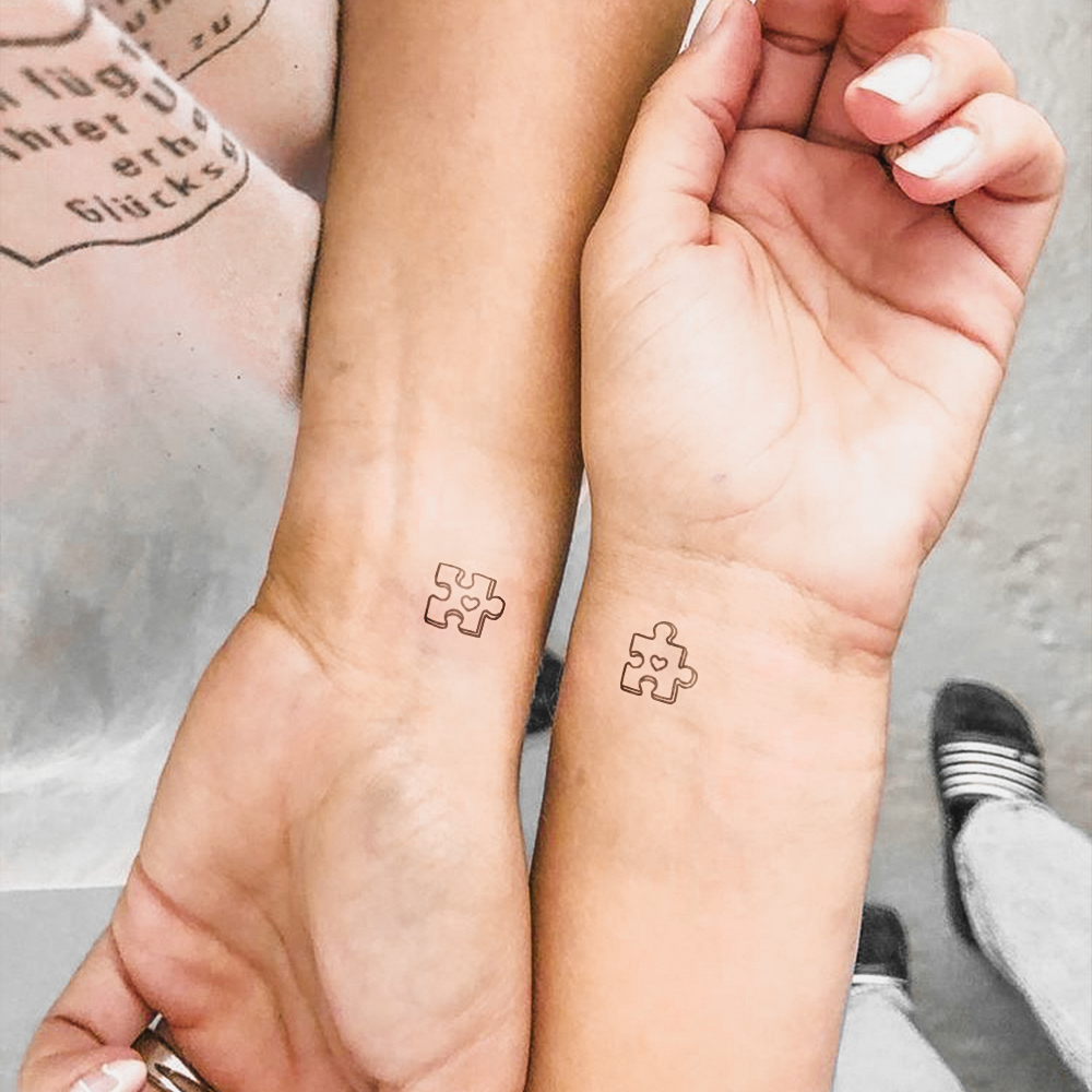 Tatuaje Piezas de puzzle para parejas