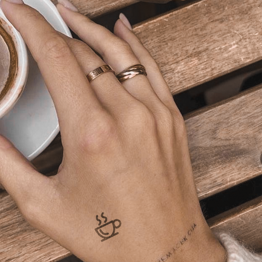 Coffee cup tattoo