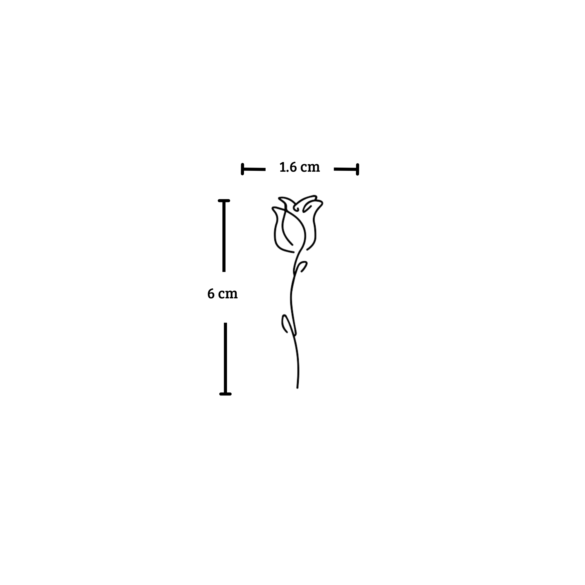 Rose flower silhouette tattoo